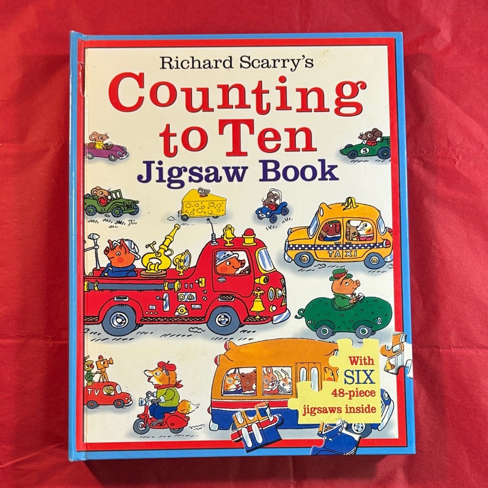 Richard Scarry’s Counting to Ten Jigsaw Puzzle Book 6 48-Piece Puzzles